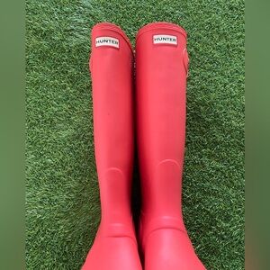 Hunter Pink Rain Boots Size 6F/EU 37